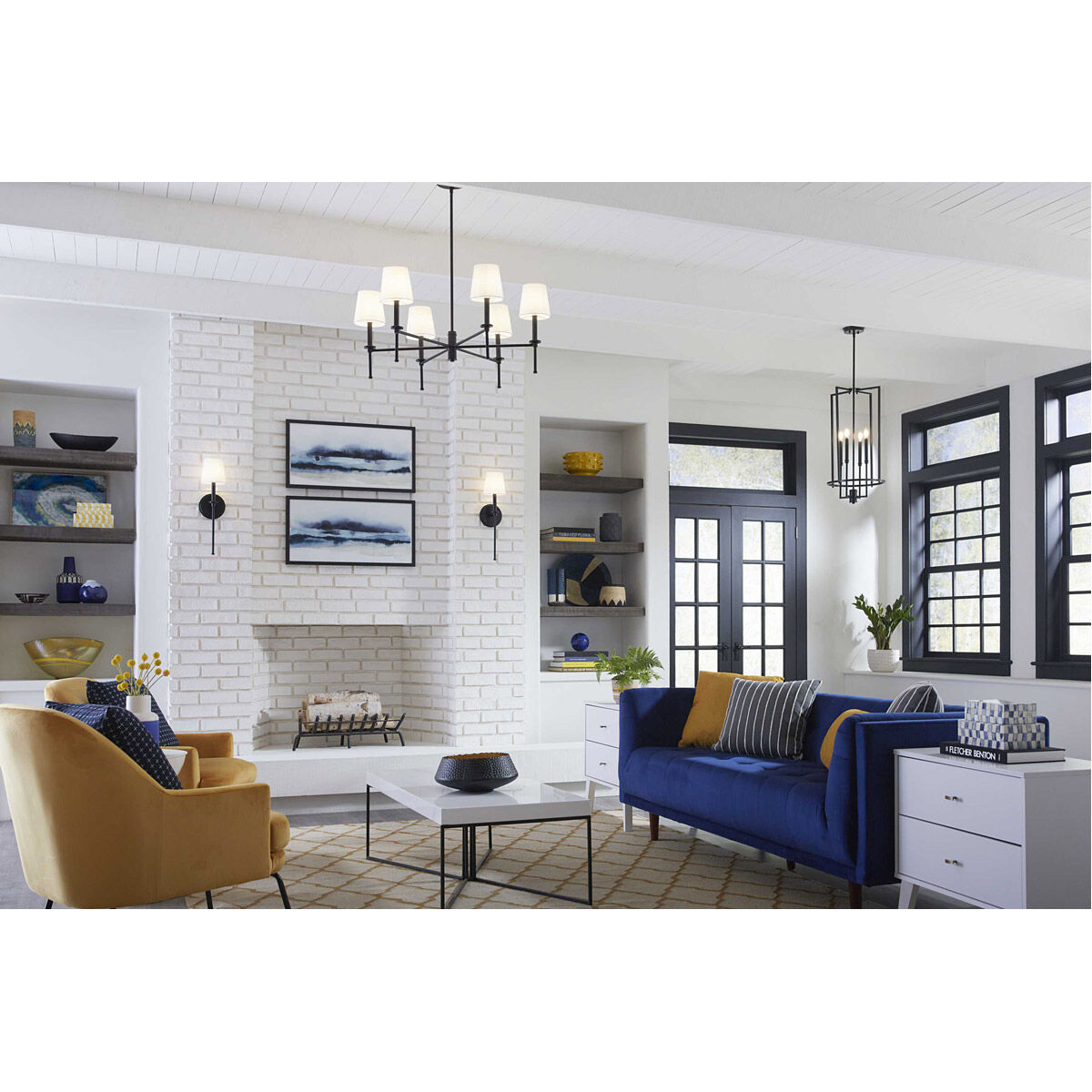 Elara 4 Light 15 inch Matte Black Foyer Light Ceiling Light